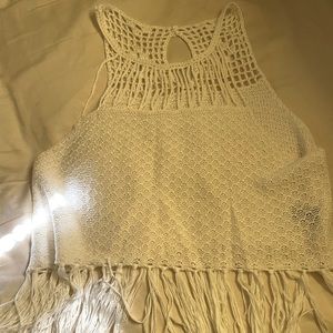 Knit tassel tank top